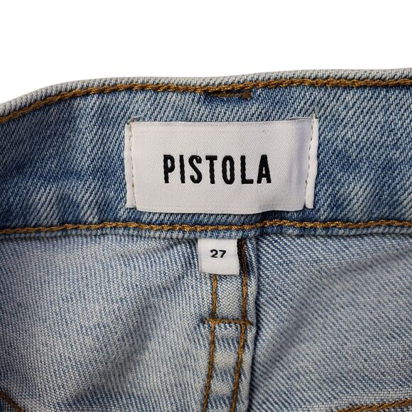 Pistola Lennon Bootcut Jeans Womens 27 Denim High Rise Distressed Crop - Picture 4 of 13